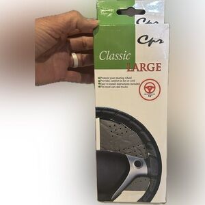 CPR CLASSIC STEERING WHEEL COVER GRIP WRAP STYLE OLD SCHOOL VTG WRAP STYLE L 16”